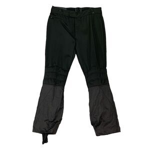 Vintage Roffe Pants Mens 36 Long Black Jett 91 Nylon Wool Blend Stirrup Ski Snow